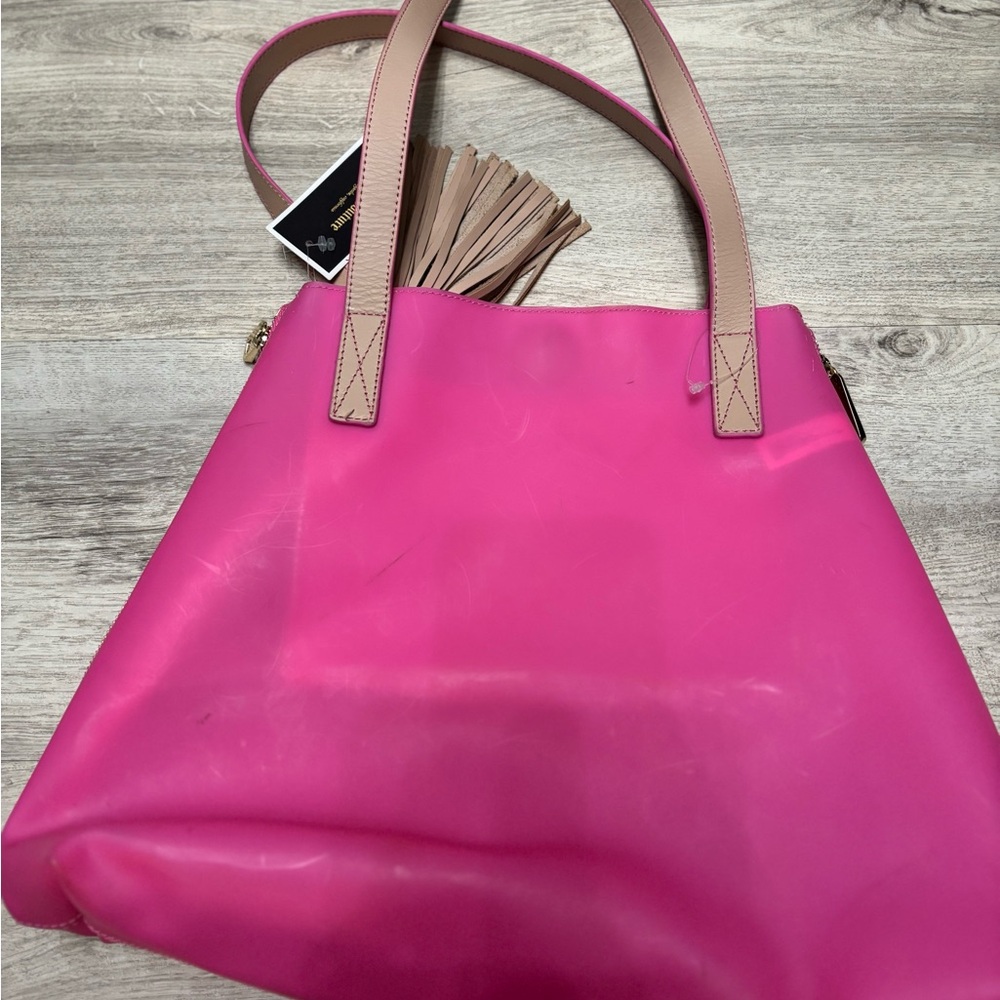 Juicy Couture Hot Pink and Beige Tote Bag - Picture 4 of 9